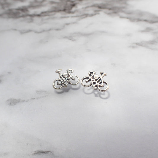 Bicycle Stud Earrings, Bike Earrings, Cyclist Earrings, Cyclist Gift, Gift for Cyclist, Sterling Silver Bicycle Earrings, Tiny Bicycle Studs