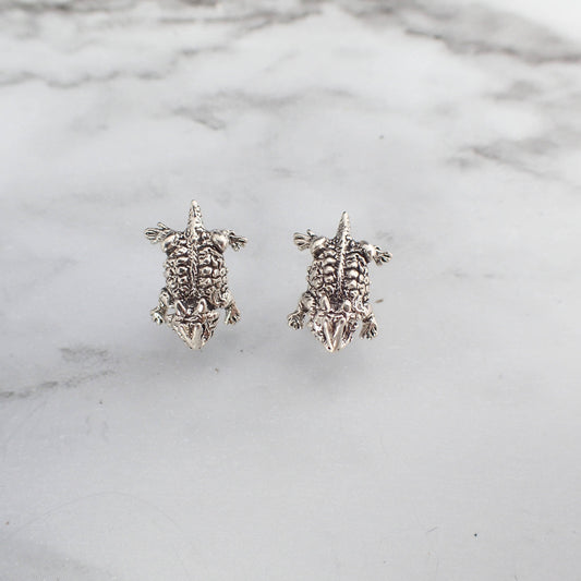 Bearded Dragon Stud Earrings, Sterling Silver bearded dragon earrings, Tiny bearded dragon earrings, lizard earrings, christmas gift for her