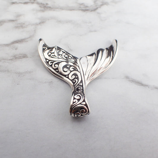 Mermaid Tail Pendant, Whale Tail Pendant, Mermaid Pendant, Sterling Silver Mermaid Jewelry, Silver Whale Tail Jewelry, Mermaid Gift Women