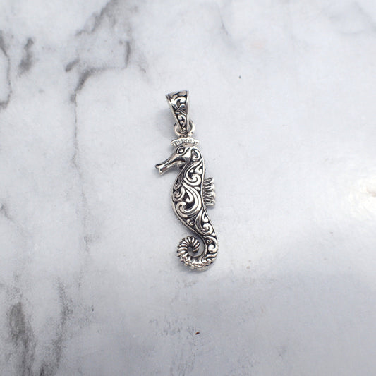 Sea horse Necklace, Silver Sea Horse Pendant, Sea Horse Gift for Her, Sea Horse Jewelry, Sea Horse Gift for Her, Filigree Necklace