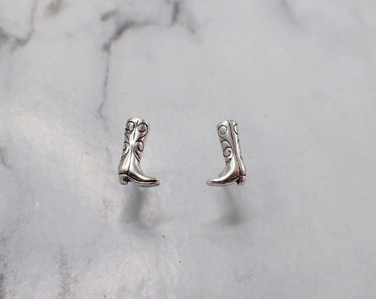 Cowboy Boot Earrings, Silver Cowgirl Earrings, Cowgirl Boot Studs, Country Girl Earrings, Western Boots, Cowgirl Jewelry, Kids Cowgirl